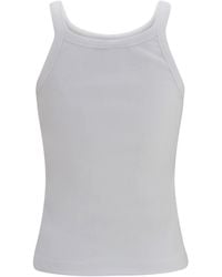 Fendi - Tank Top Ribbed Cotton T-Shirts & Jerseys - Lyst