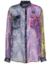 Versace - Semi-Sheer Panelled Shirt - Lyst