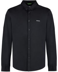 BOSS - Button-down Collar Cotton Shirt - Lyst
