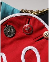 Dolce & Gabbana - Multicolor Asymmetrical Ornate Jewel Cropped Jacket - Lyst