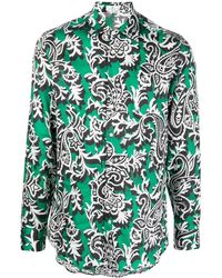 Etro Paisley-print Cotton Shirt - Green