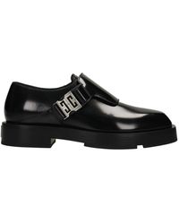 Givenchy Lace Up Shoes In Black Leather