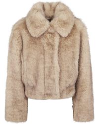 Stand Studio - Faux Fur Lena Coat - Lyst