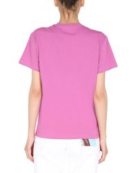 Raf Simons - Crew Neck T-Shirt With Logo Patch Cotton T-Shirts - Lyst
