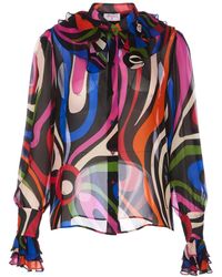 Emilio Pucci - Marmo-Printed Button-Up Shirt - Lyst