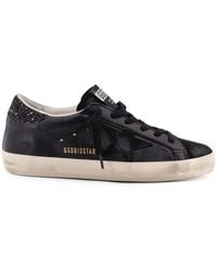 Golden Goose - Deluxe Brand Super-Star Classic With List Low-Top Sneakers With Suede Inserts And Glittered Detail - Lyst