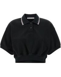 T By Alexander Wang - Intarsia Collar Polo Shirt - Lyst