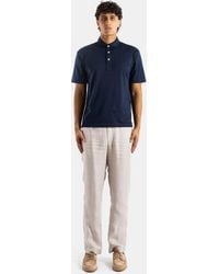 Handvaerk - Short-Sleeved Pima Cotton Polo Shirt Dark T-Shirts And Polos - Lyst