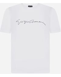 Giorgio Armani - Logo Viscose T-Shirt - Lyst