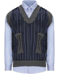 Maison Margiela - Spliced Oxford Buttoned Shirt - Lyst