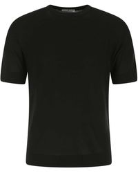 PT01 - Black Cotton Blend T-shirt - Lyst