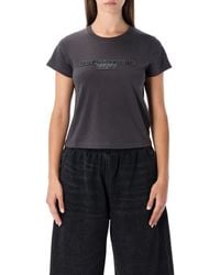 Alexander Wang - Délavé Cotton T-Shirt With Logo - Lyst