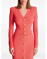 Balmain - Cable-Knit Cardigan - Lyst