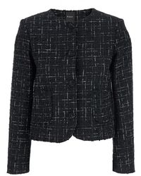 Le Plain - Jacket With Round Neck And Front Button Closure - Lyst