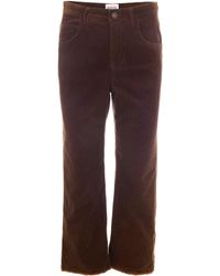 Isabel Marant - Straight-Leg Corduroy Pants With Frayed Hem - Lyst