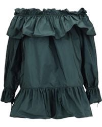 Saint Laurent - Ruffled Nylon Poplin Dress - Lyst