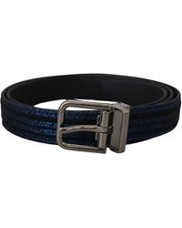 Dolce & Gabbana - Elegant Jacquard Leather Belt - Lyst
