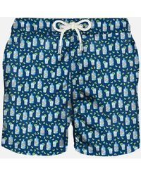 Mc2 Saint Barth - Light Fabric Swim Shorts With Gin Print Gin Mare Special Edition - Lyst
