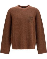 Represent - Knitted Logo Sweater Chocolate - Lyst