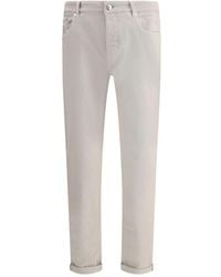 Brunello Cucinelli - Jeans With Turn - Lyst