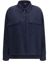Weekend by Maxmara - Mulino Cropped Shirt Jacket Fleece Wool Ovis Aries - Lyst