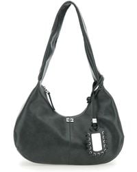 Ganni - 'Bou' Medium Shoulder Bag With Single Shoulder Strap And Tonal Logo Plaque On The Front - Lyst