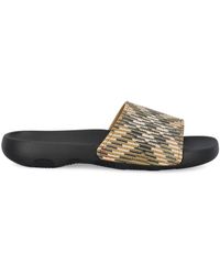 Burberry - Check Dive Slide - Lyst