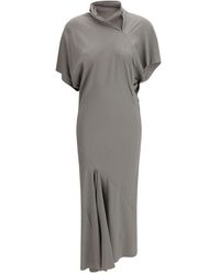 Rick Owens - Gray Acetate Casual Dress - Lyst