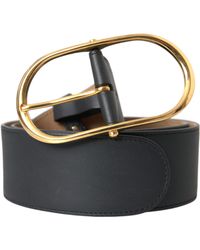 Dolce & Gabbana - Leather Classic Metal Oval Buckle Belt Calf - Lyst