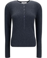 Lisa Yang - Airi Henley Sweater Cotton And Cashmere Cotton; Kashmir/Capra Hircus - Lyst