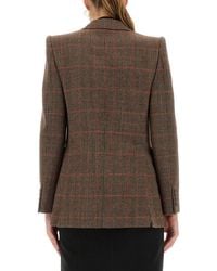 Chloé - Chloé Plaid Wool Tailored Jacket - Lyst