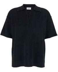 P.A.R.O.S.H. - Polo With Dropped Shoulders And V-Neck - Lyst