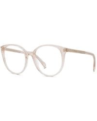 Celine - Sunglasses Square Full Rim, Shiny Transparent Rose Glitter Frame And Clear Demo Lens Cl50077I073 - Lyst