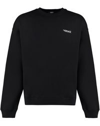 Versace - Printed Cotton Crew-Neck Sweatshirt - Lyst