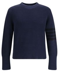 Thom Browne - Blue Cotton Sweatshirt - Lyst