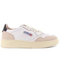 Autry - Medalist Low Leather Low-Top Sneakers With Suede Inserts - Lyst