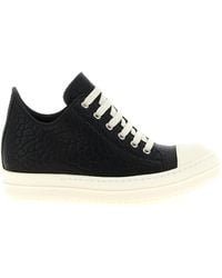 Rick Owens - Lamb Leather Low Top Sneakers - Lyst