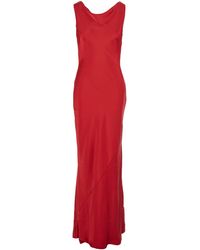 Norma Kamali - Sleeveless Dress With Draped Neckline And Low Rear - Lyst