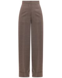 Womens Clothing Trousers Slacks and Chinos Harem pants Erika Cavallini Semi Couture Wool Casual Trouser in Blue 