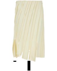 Bottega Veneta - Ivory Stretch Viscose Skirt - Lyst
