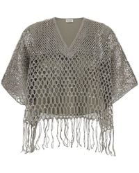 Brunello Cucinelli - Light Linen Sweater - Lyst