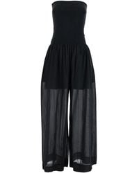 Jucca - Jumpsuit With Long Sleeves And Back Zip Closure - Lyst
