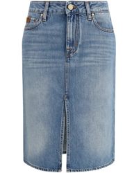 Jacob Cohen - Denim Midi Skirt Cotton - Lyst