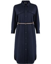 Peserico - Belted Shirtdress - Lyst