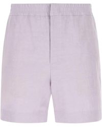 Fendi - Lilac Linen Blend Bermuda Shorts - Lyst