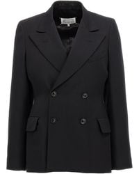 Maison Margiela - Tailored Double-Breasted Wool Blazer - Lyst