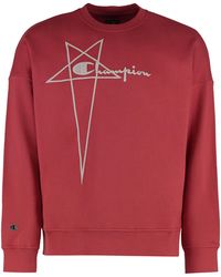 Rick Owens - X Champion Cotton Crew-Neck Sweatshirt Sweatshirts - Lyst