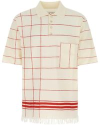 Maison Margiela - Embroidered Wool Blend Oversize Polo Shirt - Lyst
