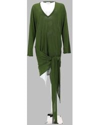 The Attico - Dress Mini Draped Viscose - Lyst