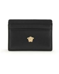 Versace - La Medusa Leather Card Holder- Calf Bos Taurus Wallet - Lyst